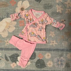 Little Sleepies Pink Elephant Crossover Set